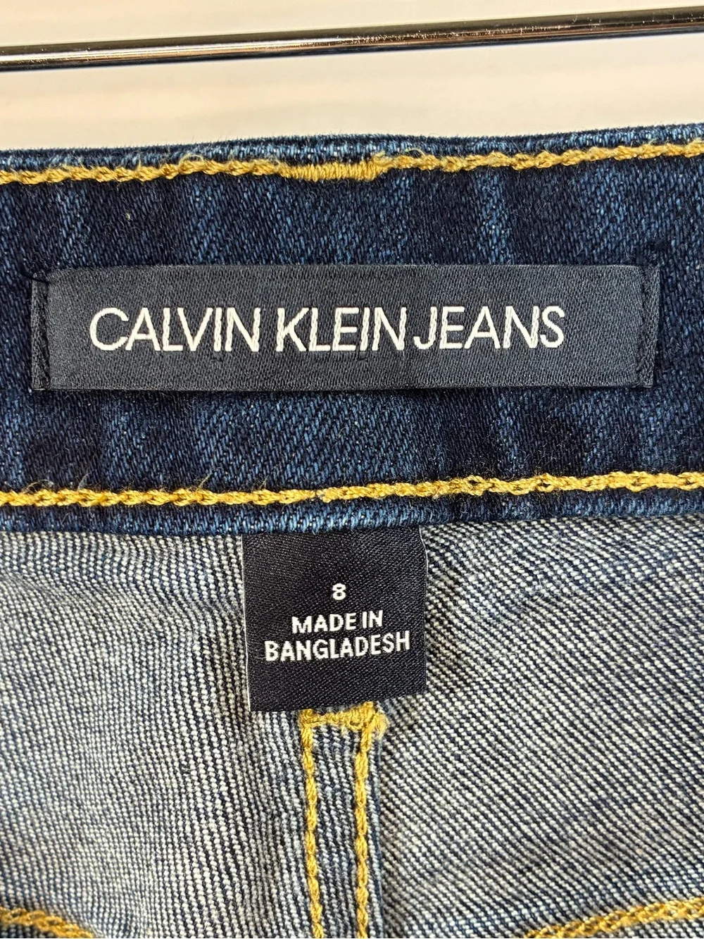 Calvin Klein Jeans Women's Size 8 Blue Denim Bermuda Shorts Stretch